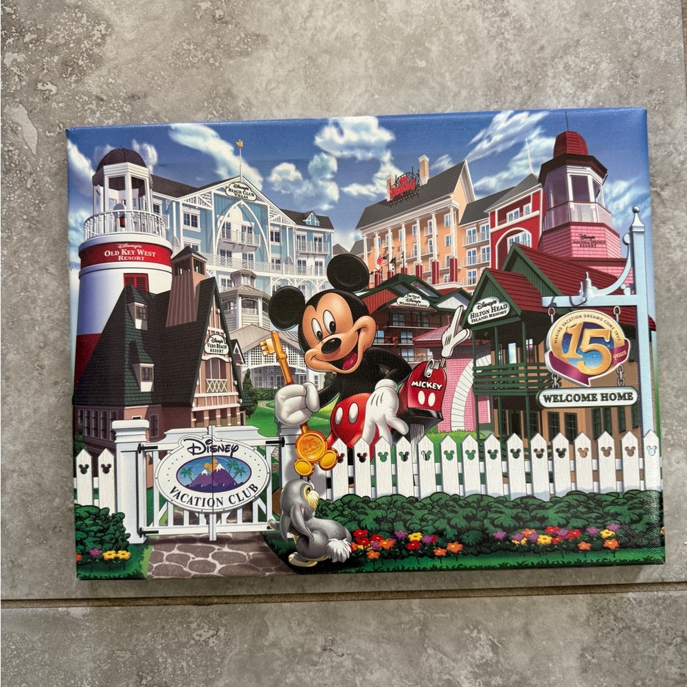 Disney Mickey Beach Resort Canvas Art - Blue, Red, Green